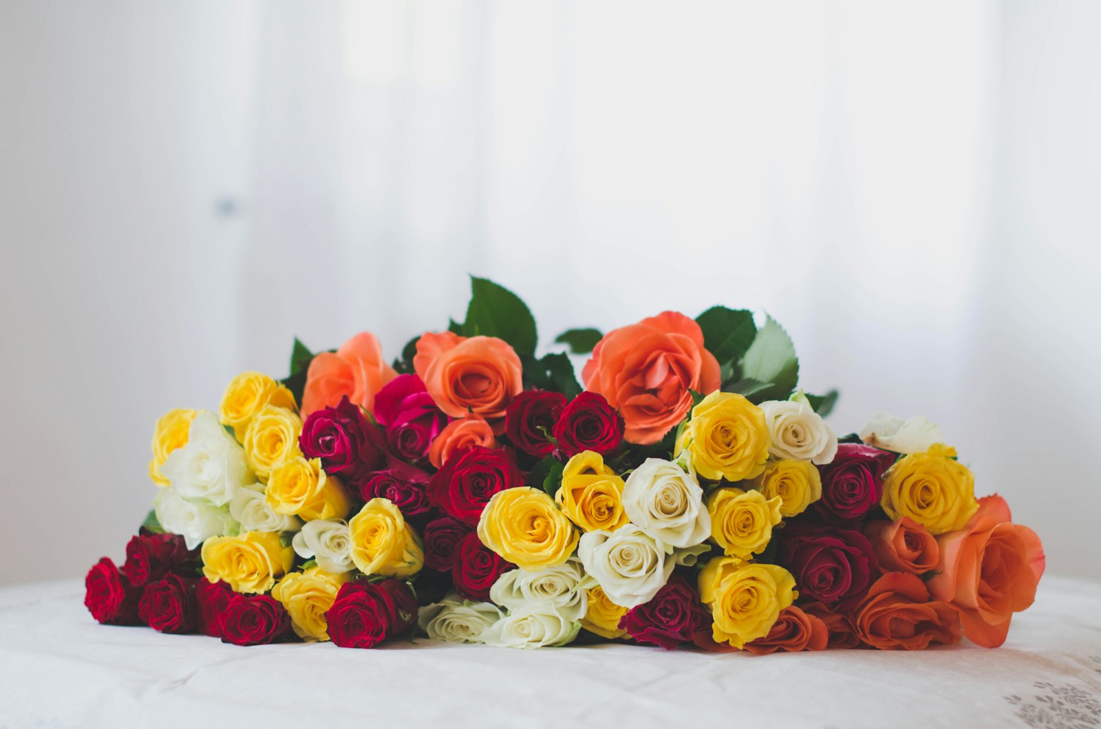 a bouquet of roses